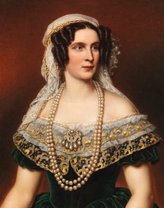 Portrait de la reine Thérèse de Bavière 1792-1854, 1855 - Joseph Carl Stieler