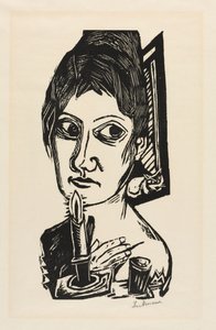 Femme avec une bougie