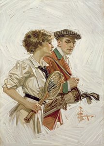 Golf ou tennis?, c.1915 - Joseph Christian Leyendecker