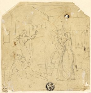 Scène dramatique avec couple, homme âgé