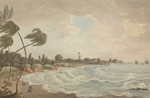 Baie de Bencooler, petite route et quai, Fort Marlborough, Sumatra, 1799 - Joseph Constantine Stadler