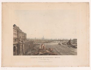 Vue sud de Somerset House, depuis Waterloo Bridge