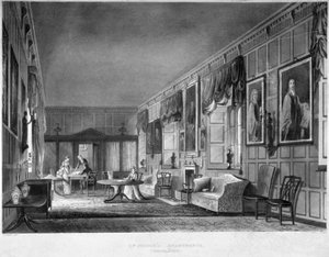 Vue intérieure des appartements du Dr Fisher, Charterhouse, Finsbury, Londres - Joseph Constantine Stadler