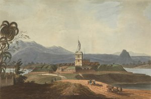 Vue Sud-Est du Fort Marlborough, Benkulen, Sumatra, 1799 - Joseph Constantine Stadler