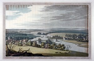 Vue de Streatley et Goring dans le Berkshire et l