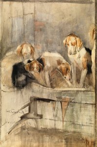 Chiens de chasse - Jingling Gate - Joseph Crawhall
