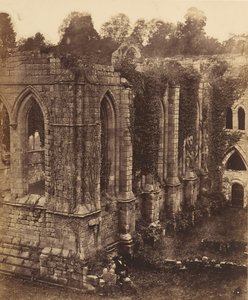 Abbaye de Fountains. Le Réfectoire et la Cuisine, années 1850 - Joseph Cundall