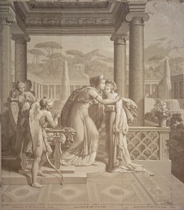 Motif de papier peint avec Cupidon et Psyché, 1815