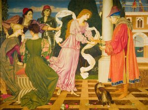 La Belle recevant la rose blanche de son père, 1899 - Joseph Edward Southall