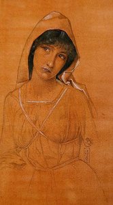 Fille portant une cape - Joseph Edward Southall