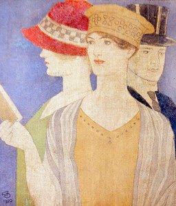 Visiteurs à une exposition - Joseph Edward Southall