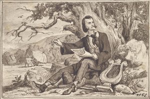 Les arts : poète, lyre, peintre