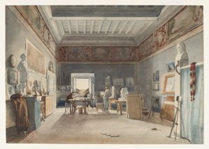 Un studio dans la Villa Médicis, Rome