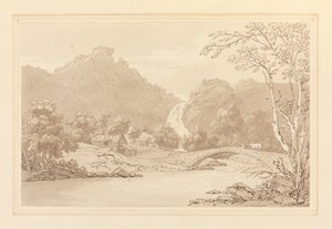Rochers et chute de Lodore, vue de face - Joseph Farington
