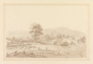 Entrée nord de Keswick et pont - Joseph Farington