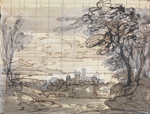Rivière avec Château et Pont