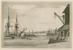 Vue de Greenwich depuis le chantier naval de Deptford