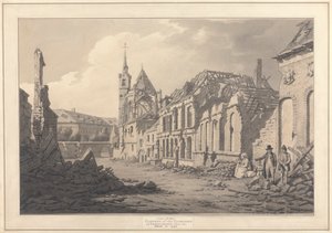 Vue du couvent des Clarisses à Valenciennes après le siège - Joseph Farington