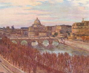 Rome: Vue de Rome du palais Primoli - Joseph Felix Bouchor