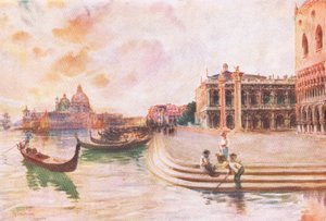Le Molo, Venise, de Hutchinsons Picturesque Europe publié par Hutchinson & Son, vers 1930