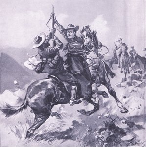 La capture du Field-Cornet Swanepool, illustration de Après Pretoria : La guerre de guérilla, 1902