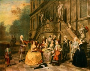 Fête musicale à Wanstead House, vers 1740, 1942 - Joseph Frans Nollekens