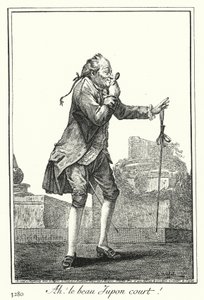 Ah ! La belle jupe courte (gravure) - Joseph Franz von (after) Goez