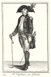 Le capitaine des gardes (gravure) - Joseph Franz von (after) Goez
