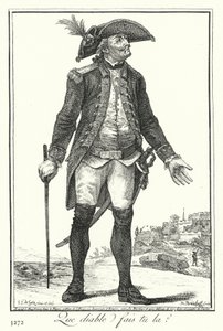 Que diable fais-tu là ? (gravure) - Joseph Franz von (after) Goez