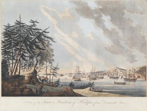Vue de la ville et du port de Halifax depuis Dartmouth Shore, 1781 - Joseph Frederick Wallet DesBarres