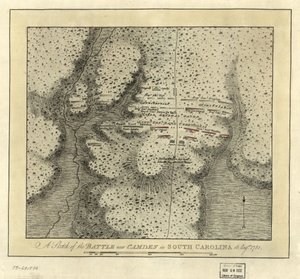 Bataille près de Camden en Caroline du Sud - Joseph Frederick Wallet DesBarres