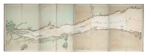 Carte du fleuve Saint-Laurent, côte atlantique de l