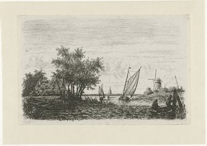 Bateaux sur un lac - Joseph Hartogensis