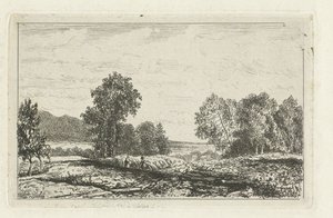 Paysage avec deux figures - Joseph Hartogensis