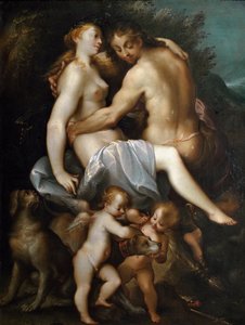 Adonis et Vénus Peinture par Joseph Heintz dit l