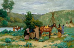 Installation du camp, Little Big Horn, Montana