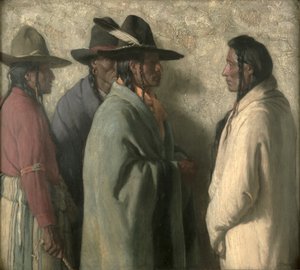 Mission des jeunes chefs, vers 1919 (huile sur toile) - Joseph Henry Sharp
