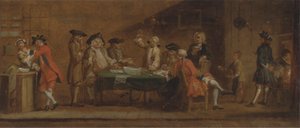Personnages dans une taverne ou un café - Joseph Highmore