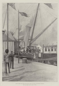 Retour à Erin une fois de plus, la reine sur le point de débarquer au port de Kingstown - Joseph Holland Tringham
