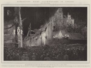 Illuminations de la nuit du couronnement à Londres - Joseph Holland Tringham