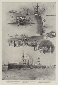 HMS Terrible, 14 220 tonnes, le plus grand croiseur du monde, se préparant pour la guerre