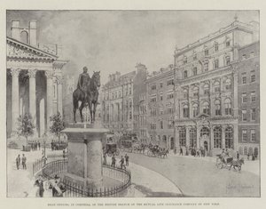 Siège social, à Cornhill, de la branche britannique de la Mutual Life Insurance Company de New York