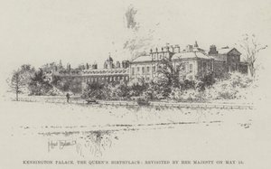 Palais de Kensington, lieu de naissance de la Reine, revisité par Sa Majesté le 15 mai - Joseph Holland Tringham