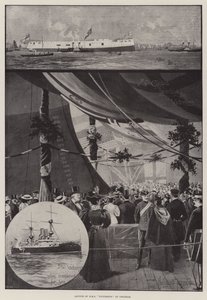 Lancement du HMS Victorious à Chatham - Joseph Holland Tringham