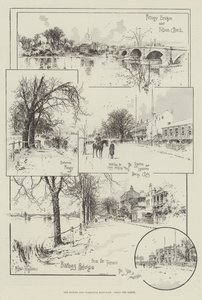 La course de bateaux Oxford et Cambridge, le long des berges - Joseph Holland Tringham