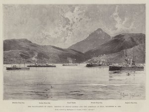 La pacification de la Crète, rencontre du prince George et des amiraux à Milo, 20 décembre 1898 - Joseph Holland Tringham