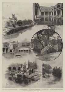 La visite royale à Bath, vues de la ville