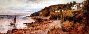 Bateaux de pêche et cottages à Cemaes Bay - Joseph Hughes Clayton