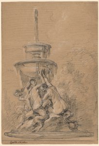 Une fontaine avec trois néréides