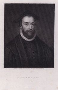 John Bradford, martyr protestant anglais (gravure)